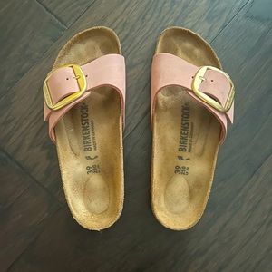 Birkenstock big buckle slide sandal